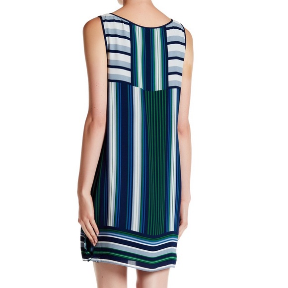 Max Studio Blue Striped Women’s Dress L NWT - Picture 2 of 5